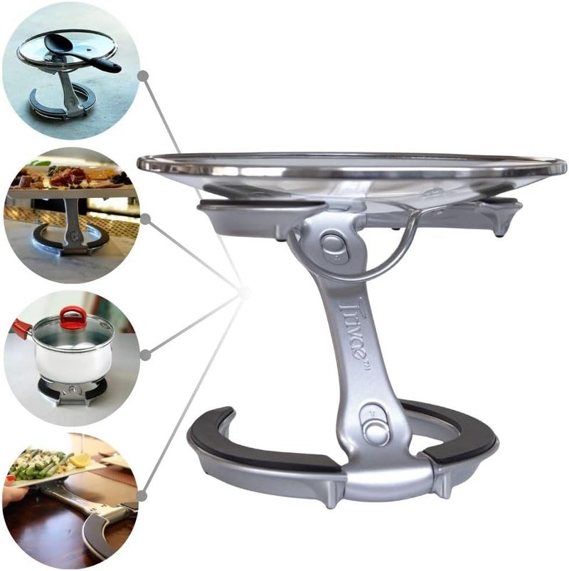 Trivae Pot Lid Holder – 4-in-1 Pot Lid Holder While Cooking, Pan Lid Holder, Trivet & Cake Stand – Versatile Kitchen Tool for Hot Pots, Serving & Display – Space-Saving, Heat-Resistant Stand - Image 1